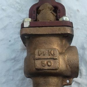 Клапан запорный фланцевый концевой пожарный угловой сальниковый 595-03.008 (ДУ50)
