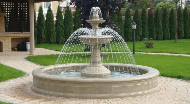 Строительство фонтана для сада на заказ в Крыму